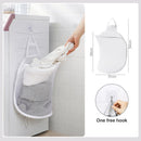 1pc Foldable Laundry Basket Dirty Clothes Bag Toys Storage Basket Net Storage Bags Large Capacity Hamper Organizer Bath Supplies