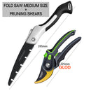 DTBD Plant Trim Horticulture Pruner Cut Secateur Shrub Garden Scissor Tool Branch Shear Orchard Pruning Shears Folding Saw Set