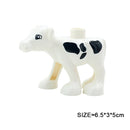 Big Size Building Blocks Animal Accessories Farm Figures Pig Rabbit Chicken Duck Dog Cat Bird horse Cow Sheep DIY Toys Gifts