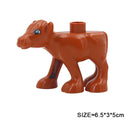 Big Size Building Blocks Animal Accessories Farm Figures Pig Rabbit Chicken Duck Dog Cat Bird horse Cow Sheep DIY Toys Gifts