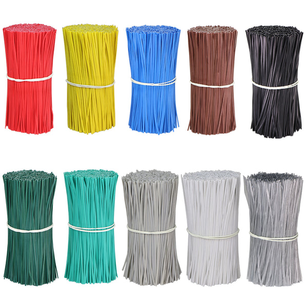 100PCS Oblate Gardening Cable Ties Reusable Iron Wire Twist Tie for Flower Plant Climbing Vines Multifunction Coated Fix Strings