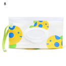 Hot Portable Baby Wet Wipe Pouch Wipes Holder Case Reusable Refillable Wet Wipe Bag Flip Cover Cute Outdoor Portable Tissue Box