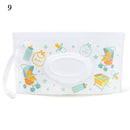 Hot Portable Baby Wet Wipe Pouch Wipes Holder Case Reusable Refillable Wet Wipe Bag Flip Cover Cute Outdoor Portable Tissue Box