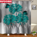Cherry Blossoms Print Fabric Shower Curtains Bathroom Curtain Set Flower Anti-skid Rugs Carpet Toilet Lid Cover Bath Mat Sets