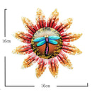 Metal Flower Wall Decor Art Sculpture Outdoor Hanging Ornament Aesthetic Home Room Garden Decoration Accessories Outdoor