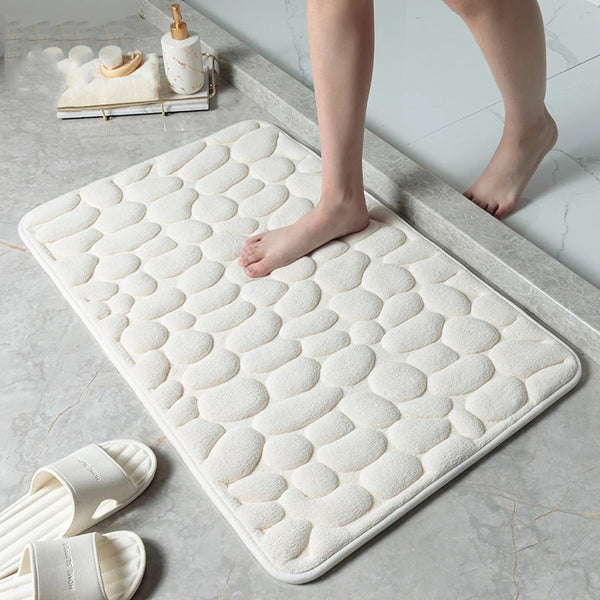 Xiaomi Non-Slip Bath Mat Cobblestone Embossed Bathroom Carpet Shower Room Doormat Memory Foam Absorbent Floor Mat Rugs for Home