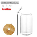 12/20oz Nordic Minimalist Glass Cup Transparent Drinking Utensil Coffee Wine Milk Beer Cola Juice Cold Drinkware Handmade Can