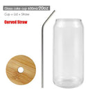 12/20oz Nordic Minimalist Glass Cup Transparent Drinking Utensil Coffee Wine Milk Beer Cola Juice Cold Drinkware Handmade Can