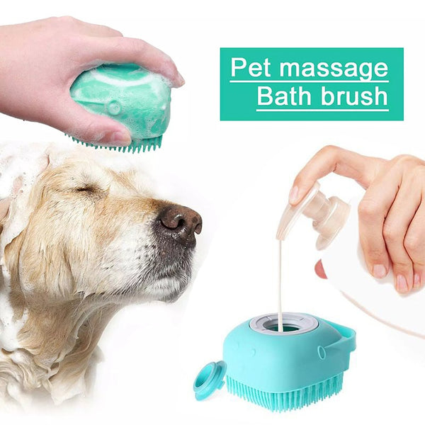 Soft Silicone Brushes Pet Dog Massager Brush Cat Massage Comb Grooming Scrubber Shower Brush for Bathing Short Hair Pet Products